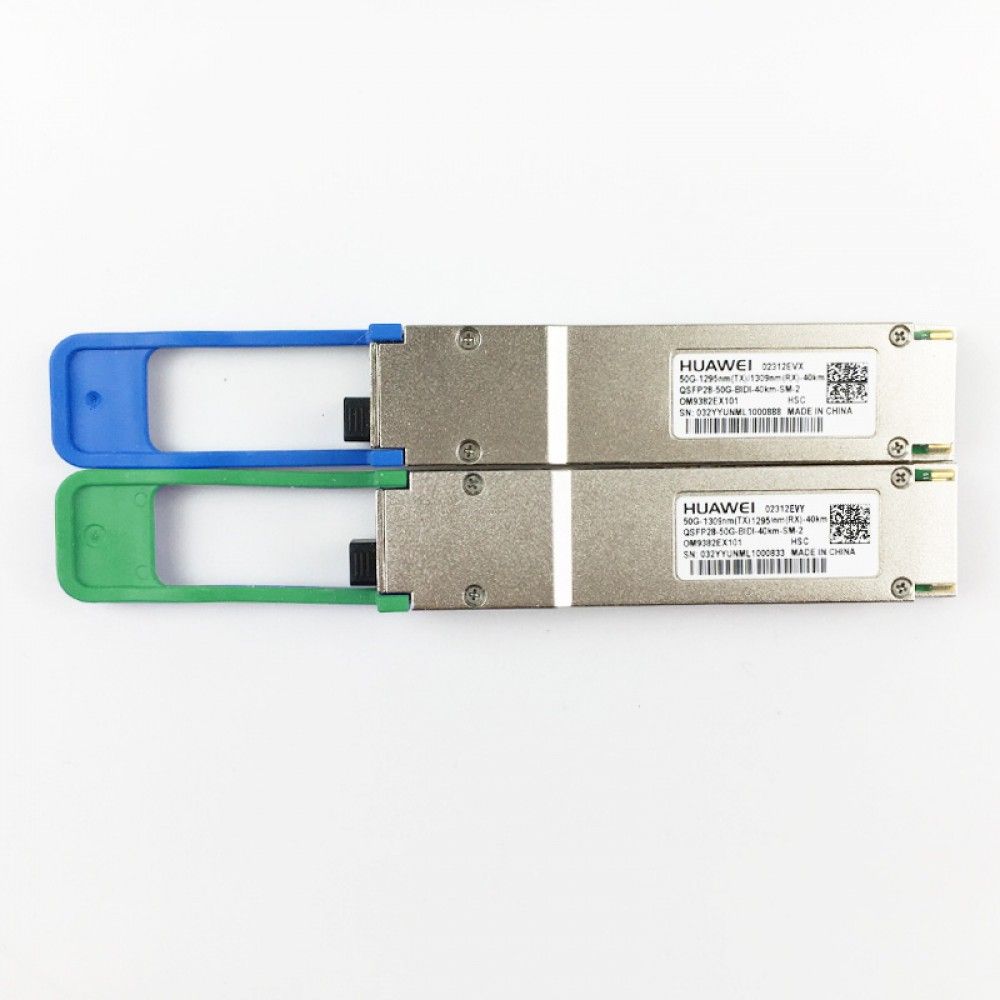 Трансивер Huawe* BiDi QSFP28 1309nm TX 1295nm RX 50G 1.5dBm 8dBm 13.5dBm LC SMF 40km (02312EVY)