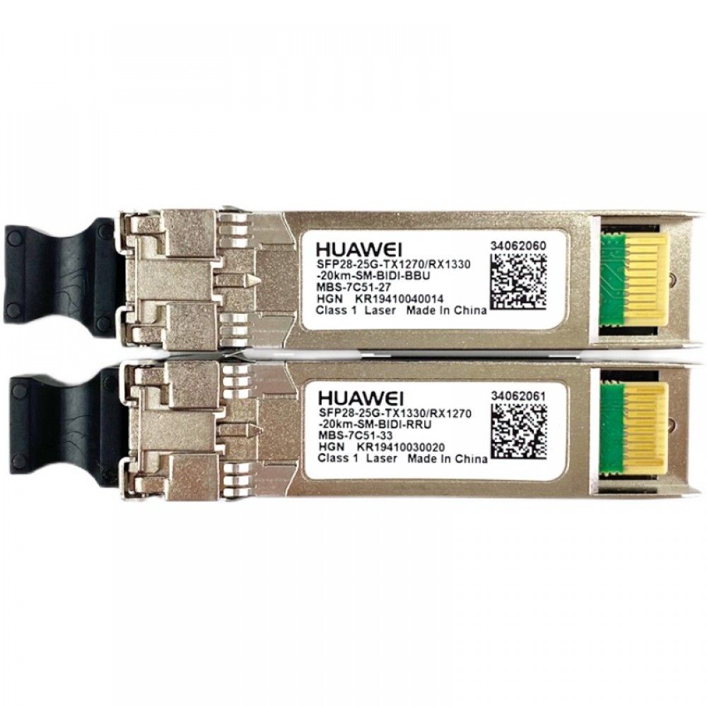 Трансивер Huawe* BiDi SFP28 1270nm Tx 1330nm Rx 25Gb/s 4dBm 2dBm 10.3dBm LC 20km (34062060)
