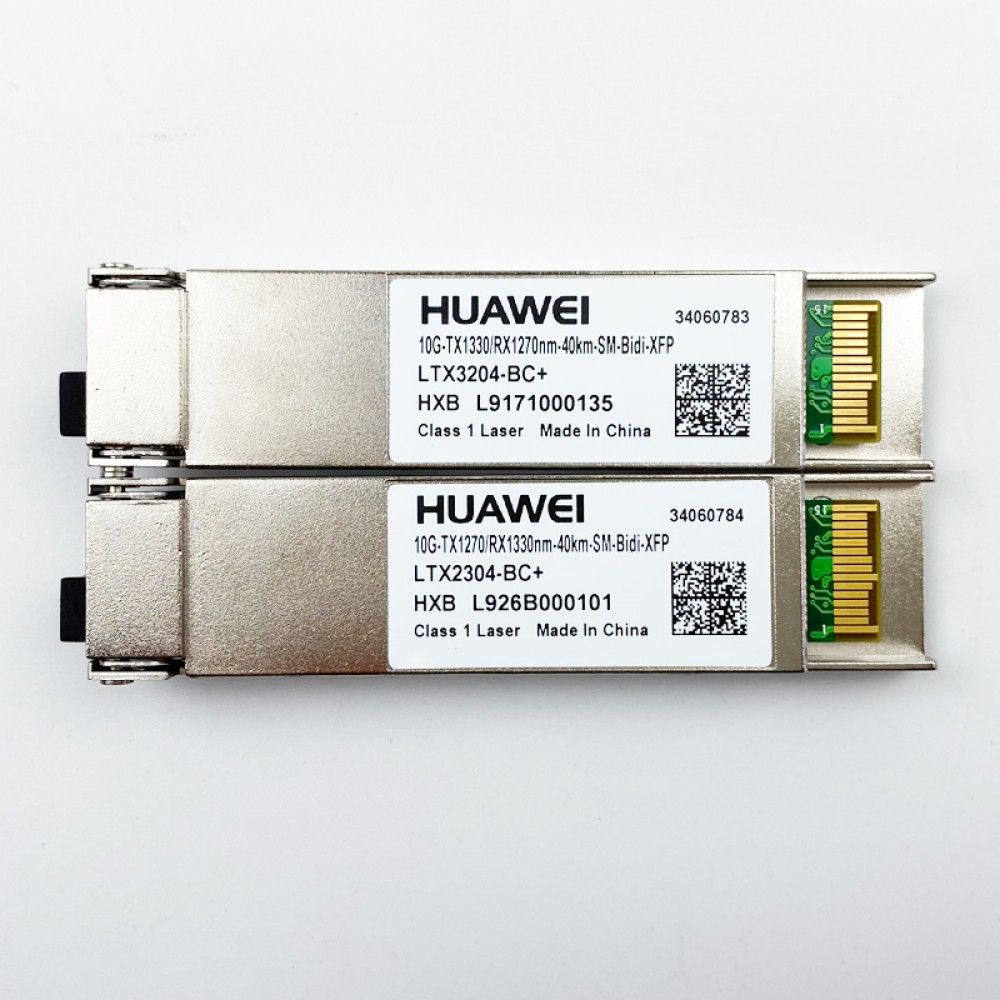 Трансивер Huawe* BiDi XFP TX 1330nm RX 1270nm 9.95 11.35Gb/s 0dBm 5dBm 19dBm LC G652 40km (34060783)