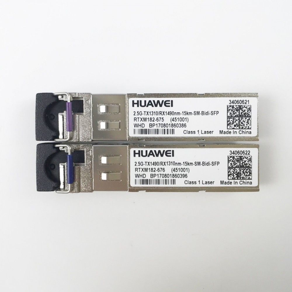 Трансивер Huawe* BiDi eSFP 1490nm Tx 1310nm Rx 125M 2.67Gbps 5dBm 0dBm 18dBm LC SM 15km 10 85 degC (34060622)