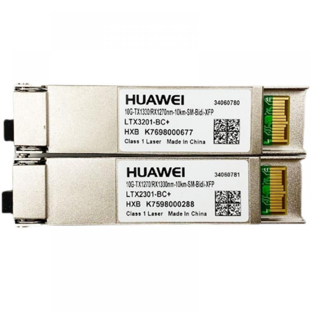 Трансивер Huawe* 34060780 OSX010B00 BiDi XFP TX1330nm/RX1270nm 9.95Gb/s to 11.35Gb/s 5dBm 0dBm 14dBm LC SM 10km (34060780)