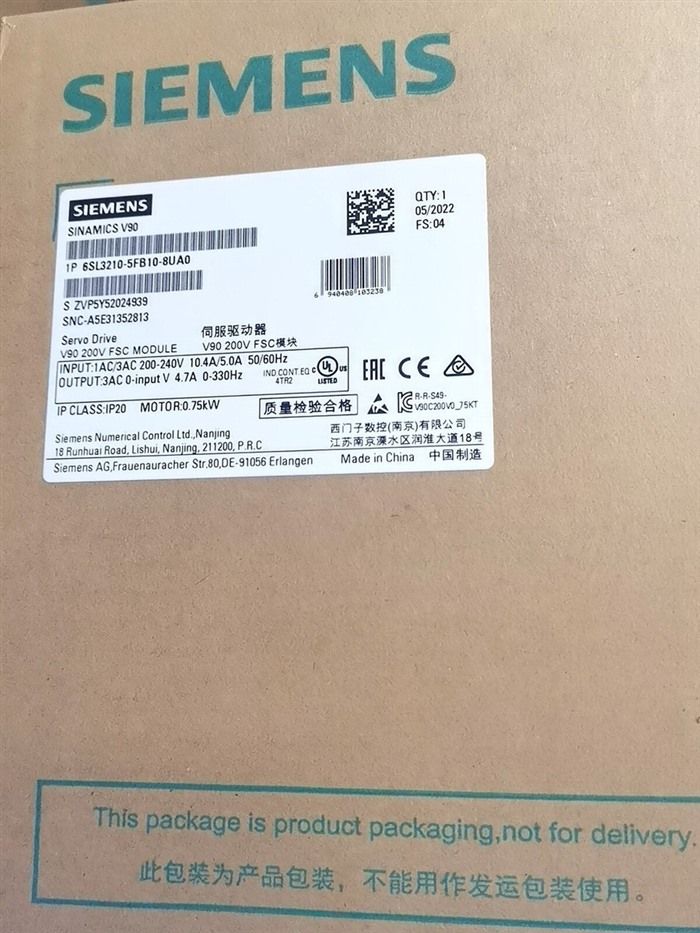 Модуль SIEMENS 6SL3210-5FB10-8UA0 Servo Drive 0.75kW